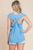 Neck Twist Drape Back Tank Top