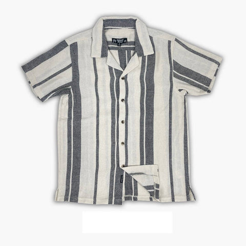 Textured Stripe Shirt- Black/Cream