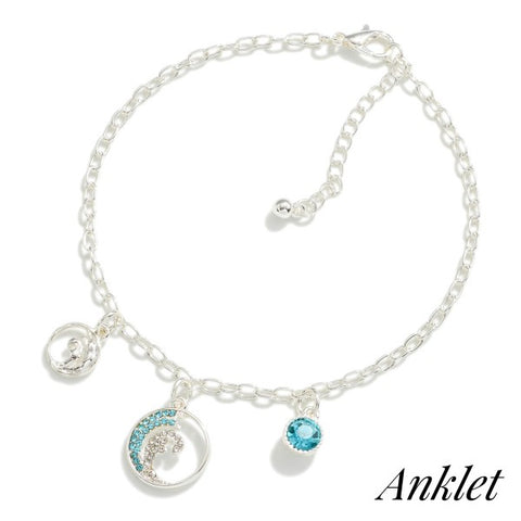 Anklet With Ocean Wave