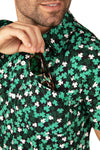 Tipsy Elves - Men's Clover Confetti St. Patrick's Button Down Shirt