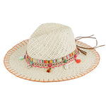 Orange Stitched Boho Sunhat