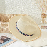Straw Panama Hat Frayed Edge