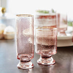 Gold Rimmed Glass - Blush - Champagne