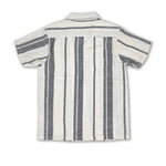 Textured Stripe Shirt- Black/Cream