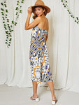 SLEEVELESS TUBE MULTI PRINT JUMPSUIT