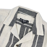 Textured Stripe Shirt- Black/Cream