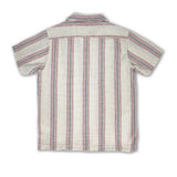Textured Striped Top- Red/Cream