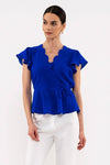 Blu Pepper - SCALLOPED SURPLICE WOVEN TOP