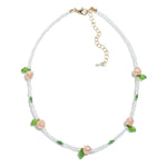 Beaded Necklace Featuring Fruit Accents