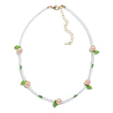 Beaded Necklace Featuring Fruit Accents