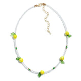 Beaded Necklace Featuring Fruit Accents