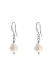 FRESHWATER PEARL DROP FISH HOOK EARRINGS