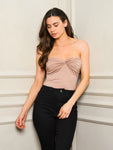 Strapless Bodysuit-Mauve