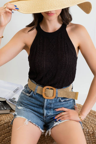 Blu Pepper - CABLE KNIT TOP