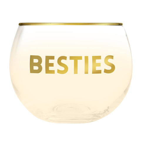 Besties Gold Glass