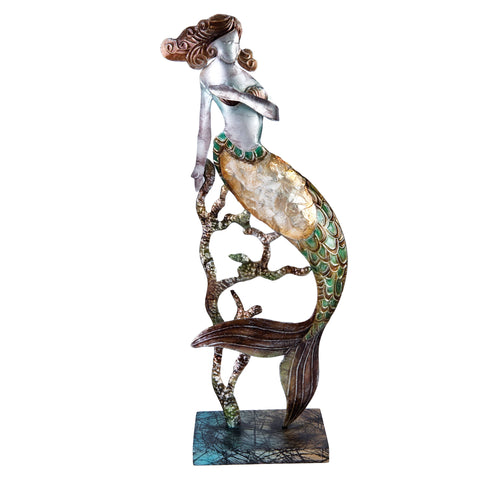 Metal/Capiz Mermaid Figurine Right
