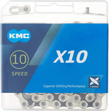 KMC X10-116L, NP/BK 10 Speed Bicycle Chain