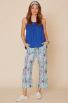 Albinia Printed Elastic High Waist Pants