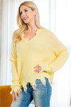 LAVENDER TASSLE DETAIL CROCHET SWEATER
