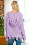 LAVENDER TASSLE DETAIL CROCHET SWEATER