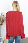 MERROW DETAIL LONG SLEEVE TOP