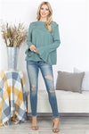 MERROW DETAIL LONG SLEEVE TOP