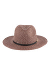 PANAMA BRIM SUMMER HAT WITH LEATHER STRAP