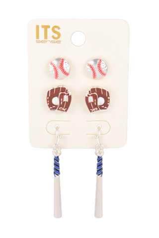 BASEBALL SET SPORTS EARRINGS