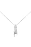 SILVER PEACE FINGER SIGN NECKLACE