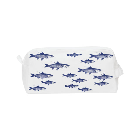 Blue School Of Fish Makeup Cosmetic Bag