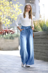 Chambray PaperBag Waist Pants