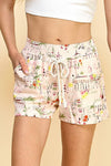Winslow Collection - DRAWSTRING PRINTED SHORTS IN BLUSH