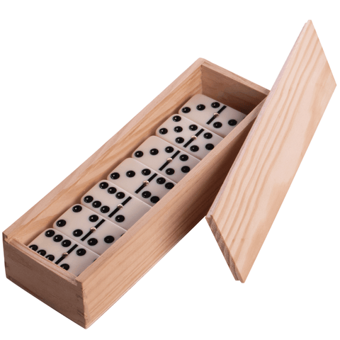 28 Piece Dominoes with Wooden Box | Pukkr