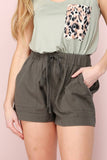 DRAWSTRING CASUAL SHORTS WITH POCKET