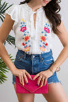 Embroidered Blouse White