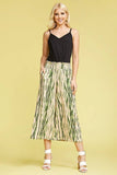 SMOCKED WAIST GAUCHO PANTS