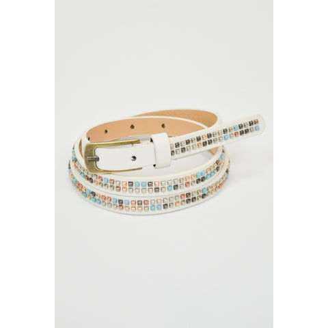 Western Studded Skinny Belt